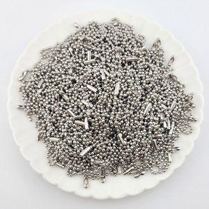 비즈팡 [TH-1-06] 키링부자재 컬러군번줄 키링 12cm 열쇠고리 군번체인줄 니켈 ,200개