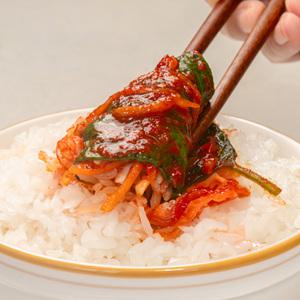 맛있는 전라도식 깻잎김치 500g  1팩+오이부추김치 1kg 1팩