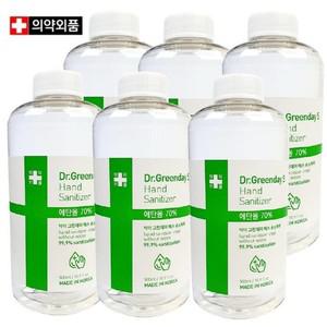 [JH27N995_52CP]손청결제 리필액 세트 에탄올70  500ml 6개