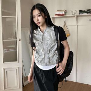 르할소 바스락 나일론 투포켓 데일리 조끼-3color