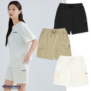 [디스커버리] 24SS 여름 DXTB75043 남여 공용 경량 아웃도어 포켓 트레이닝 쇼츠 반바지