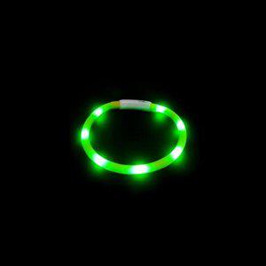 애완용 LED 목걸이 그린-중(약50cm) 야간산책 불빛-W81C5B2