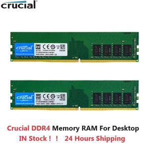 듀얼 채널 게이밍 메모리 램, Crucial DDR4 데스크탑 DIMM 8GB, 16GB, 32GB, 2133MHz, 2400HMz, 2666HMz, P