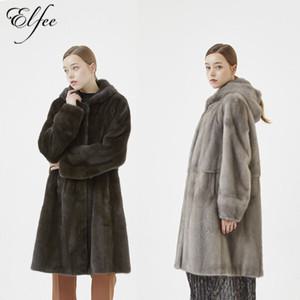 [진도 Elfee]유색 밍크 휘메일 후드 코트(E7W3EC08)
