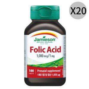 [기타]자미에슨 엽산 임산부 임신 준비 부부 100정 X20