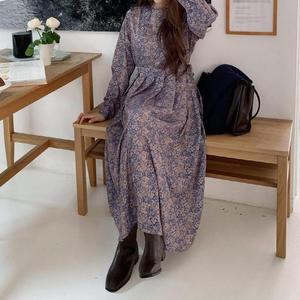 여자 플라워 가을하객룩 보헤미안 롱원피스_3