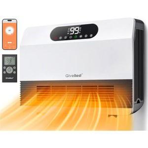 기브베스트 스마트 월 히터 벽에 전기 공간 바닥 장착된 1500W 또는 조절기가 침실용 알렉사와 2024년 온오프 함께 온도 업그레이드 고속 실내용 타이머 작동 난방