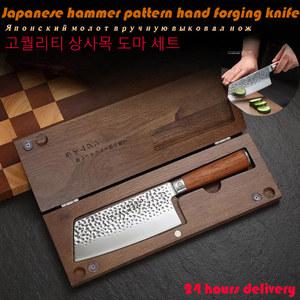 휴대용 접이식 도마 주방 나이프 세트 고탄소강 커팅 에지 야외 캠핑 도구