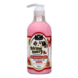 뉴벨버드 스트로베리 샴푸린스 퍼피용 750ml 강아지 겸용샴푸