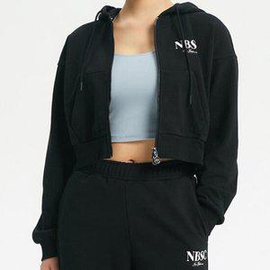 뉴발란스 여성 세미크롭 후드집업 NBMDD3W852-19