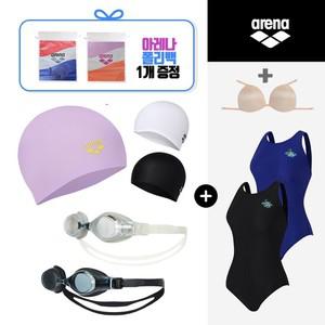우먼스 원피스 수영복세트 수경 수모 브라)U백