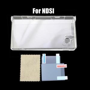 닌텐도 DSL NDS 라이트용 플라스틱 투명 크리스탈 쉘 스킨 케이스 커버 DSi XL LL 콘솔용 화면 보호 필름