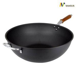 남선 경질 북경팬 38cm 보조손잡이 / 업소용 후라이팬 웍 중식