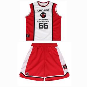 NBA BOS 폴리메쉬 슬리브리스 베스킷볼 팬츠세트 레드 K252TS091TP091P