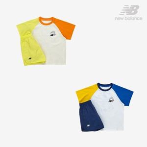 [롯데백화점]뉴발란스 멀티컬러 라글란 반팔 세트 NK9YF2202U