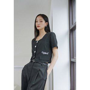 [에고이스트](신세계 사우스시티)스퀘어넥 하프 슬리브 썸머 숏 자켓 (ER2TJ501)