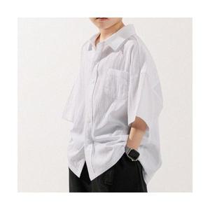 키즈포켓반팔셔츠 주니어오버핏남방 남아하객룩 냉감와이셔츠 남자아동복