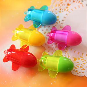 24 개 크리 에이 티브 학생 편지지 귀여운 캔디 컬러 만화 비행기 모양 텔레스코픽 선물 볼펜