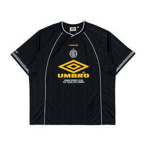 엄브로 HBL BLOKE OG 스트라이프 자카드 라운드 반팔 저지 UQ221CRJ51BLK