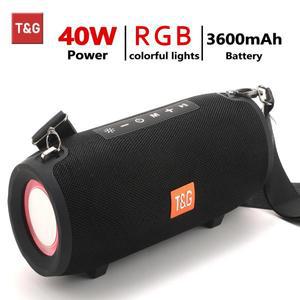 TG322 휴대용 블루투스 스피커 사운드 라디오 LED 라이트 무선 3600MAH 방수 야외 서브 우퍼 스테레오 사운
