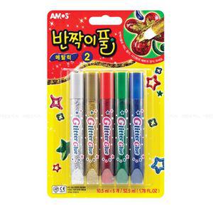 아모스 메탈릭 반짝이풀 반짝이펜 5색 2번