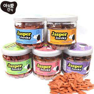 아침애 수제간식 제스퍼져키 양 닭 오리 칠면조 연어 통간식 400g