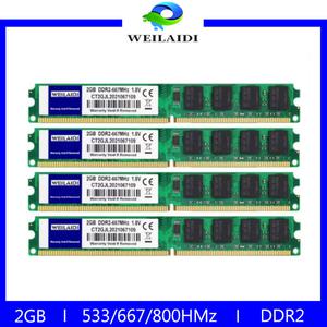 ddr416g 4PCS DDR2 2GB 데스크탑 메모리 Ram 533 667 800MHZ PC2-5300 6400 240PIN CL5 DIMM 1.8V NON-ECC