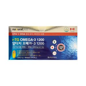 내츄럴플러스 알티지 오메가3 1200 1301.2mg x 180캡슐 1개-