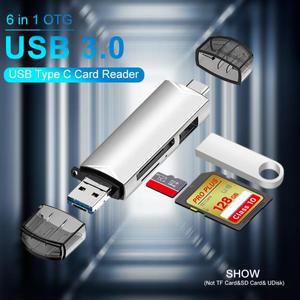 OTG USB C 타입 카드 리더기, U 디스크 3.0 마이크로 SD 미니 어댑터, TF 플래시 드라이브 변환기, 휴대폰