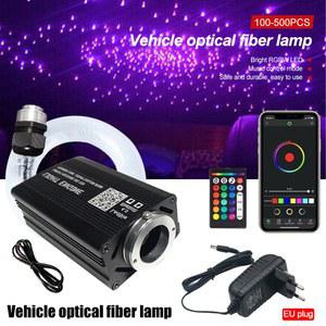 하늘 RGBW 천장 자동차 장식 효과 빛나는 별이 조명 12V 및 스마트 LED 광섬유 앱 블루투스 원격 컨트롤러