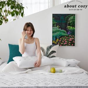 [킹세트] 어바웃코지 자카드 엠보3중직 냉감 쿨패드+경추베개