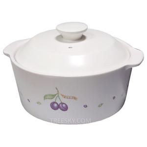 코렐쿡 플럼 IH인덕션 세라믹 도자기 내열직화냄비-20양수/1.5L/화이트/1개 (CK-PU-20)