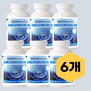 클로로파워 스피루리나 480mg x 180캡슐 6통