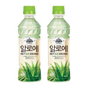 웅진 가야농장 알로에 주스 340 ml x 12개/24개/48개 수량선택