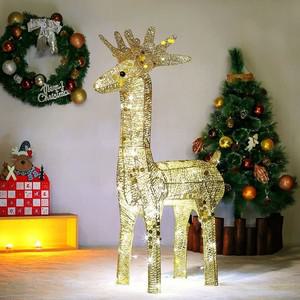 LED 반짝반짝 루돌프 사슴장식(골드) 110cm 트리장식