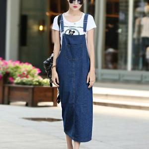 [RG42N43U]편하고 예쁜 데님 진청 캐주얼 데일리 멜빵 롱