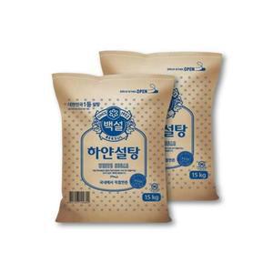 CJ제일제당 백설 하얀설탕 15kg 2개