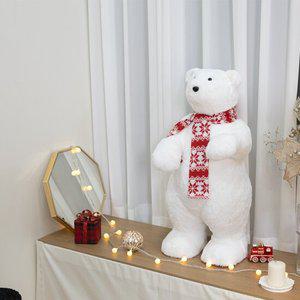 부드러운북극곰 30x70cm 크리스마스 인형 대형 장식 소품