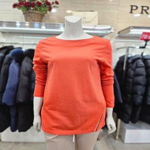 보트넥 트임롱 티셔츠(P221T034)