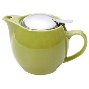 [기타]제로재팬 BYODVNKF 티포트 라운드 450ml 알로에 도자기티포트