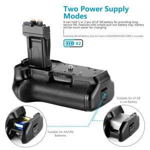 최신 BG-E8 교체 배터리 그립 핸들, 캐논 EOS 550D 600D 650D 700D/ Rebel T2i T3i T4i T5i SLR 카메라용