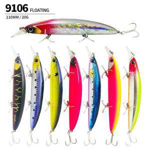 찌케이스 플로팅 미노우 낚시 미끼 캐스팅 농어 송어 인공 태클 110mm 20g Isca Pesca Minnow