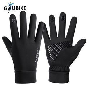 GTUBIKE 남성용 겨울 사이클링 장갑 터치 스크린 방풍 스포츠 장갑 따뜻한 보온 플리스 러닝 스키 사이클링