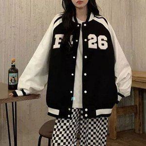 배색 야구 스포티 오버핏 봄 가을 데일리 (WFFT7BV)