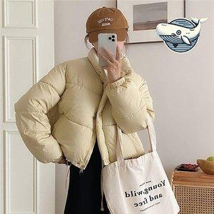 겨울 따뜻한 크롭 패딩 아우터 숏패딩 여성용 (WFGQCYY)