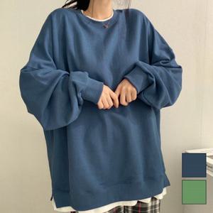 [리빌모아]여자 심플 옆트임 루즈핏 레이어드 맨투맨 OCW-TSA-SWFGRB8S