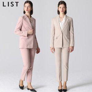 2SET [리스트(LIST)] 원버튼 포켓 재킷+심라인 포켓 팬츠 2종세트 (택가격416000원)