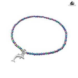돌고래 스마일 헤마타이트 띤 프리사이즈 팔찌 BC36 2Type 3color