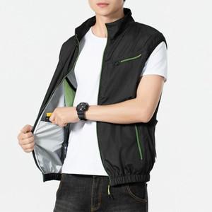 더운 날씨 작업용 냉각 조끼  아이스 선풍기 내열성  작업복  에어컨 포함  3 기어 쿨러 M  L  XL