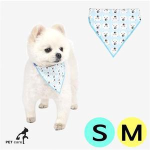 애완스카프 애견 패리스독 패턴 머플러 폴라베어 S-M 블루 심플
